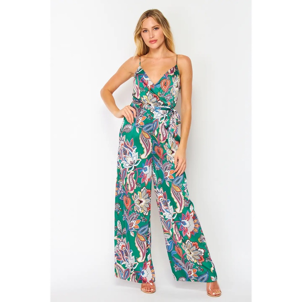 Floral Green Jumpsuit